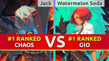 GGST ▰ Jack (#1 Ranked Happy Chaos) vs Watermelon Soda (#1 Ranked Giovanna). High Level Gameplay