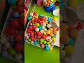 ASMR sounds good scooping blue gumballs