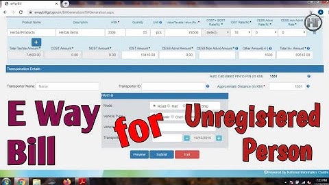बिना जीएसटी नंबर के ई-वे बिल कैसे बनायें | How to Generate E Way Bill without GST Number