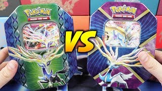 Xerneas VS Shiny Xerneas EX Pokemon Card Tins!