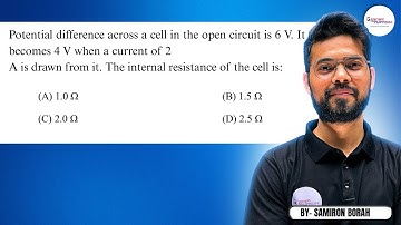 Potential difference across a cell in the open circuit is 6 V. It becomes 4 V when a current of 2A 