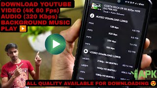how to download YouTube video in high Quality | mp3 download | background play screenshot 1