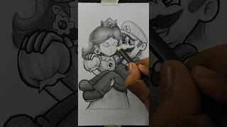Drawing princess daisy from super mario galaxy 😍❤️✍️  #art #artist #cartoon #drawing #shorts