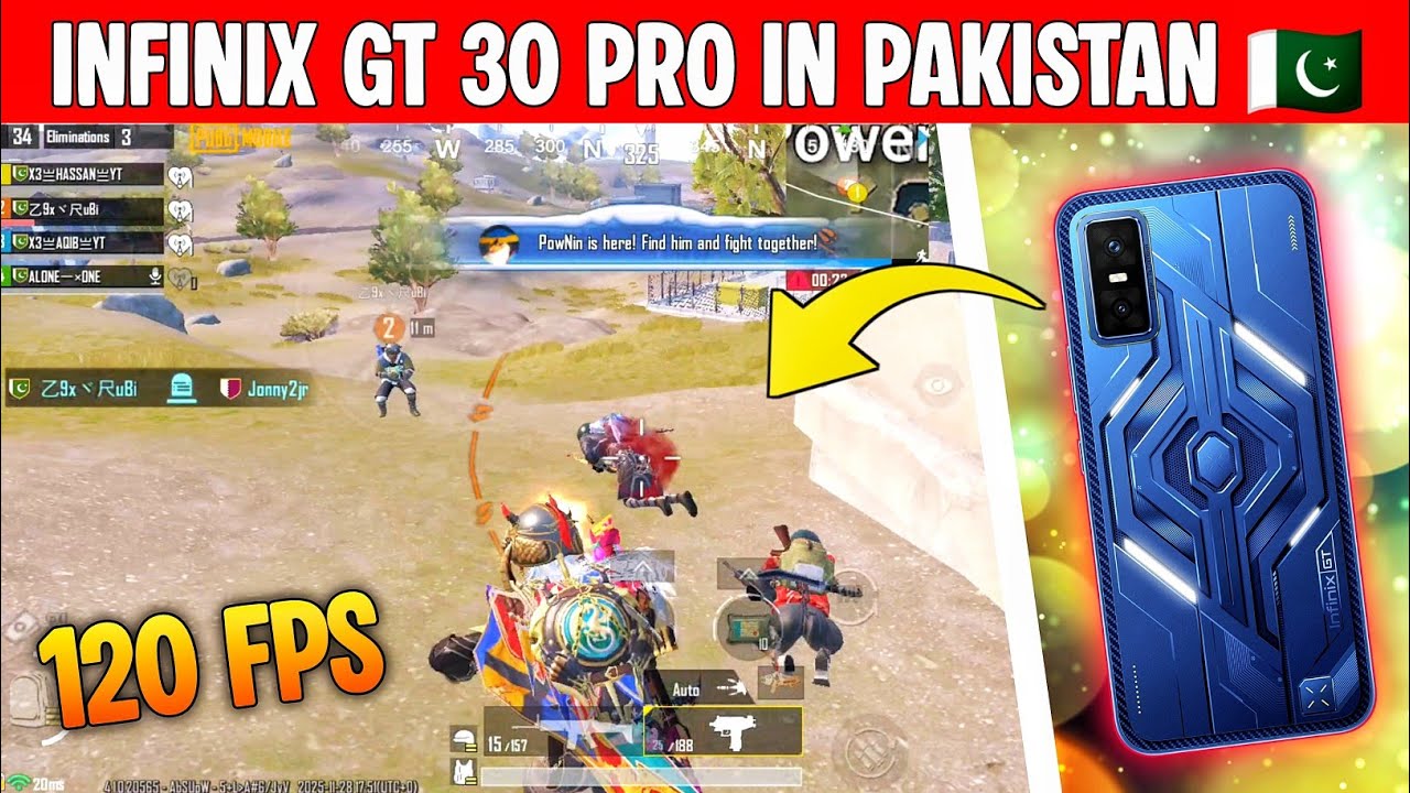 Infinix GT 30 Pro PUBG Gaming Review | Ultra Smooth 120FPS Test Pakistan