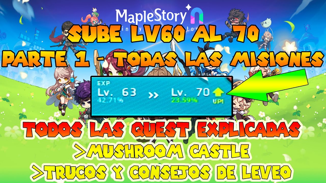 😎PARTE 1/2 | GUIA LV60-70 | MUSHROOM CASTLE | MAPLESTORY UNIVERSE NFT 2025