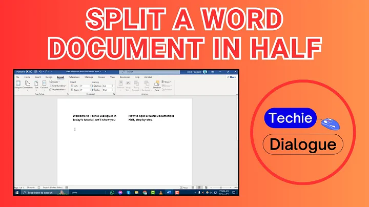 How to Split a Word Document in Half