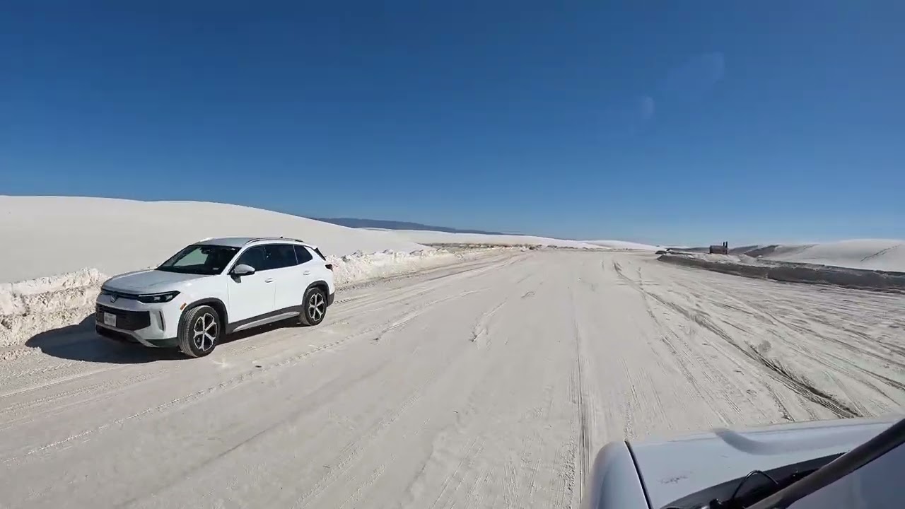 2 of 2 driving thru White Sands NP