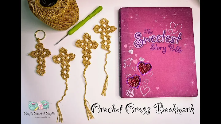 Easy Crochet Cross Bookmark Tutorial