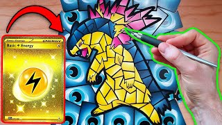 SHINY Gen 2 TYPHLOSION MOSAIC - Made from Pokémon cards