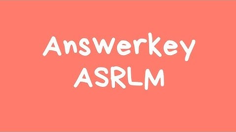 ASRLM exam Answerkey ll Answerkey of ASRLM exam, ASRLM answerkey, ASRLM block Co-Ordinator Answerkey