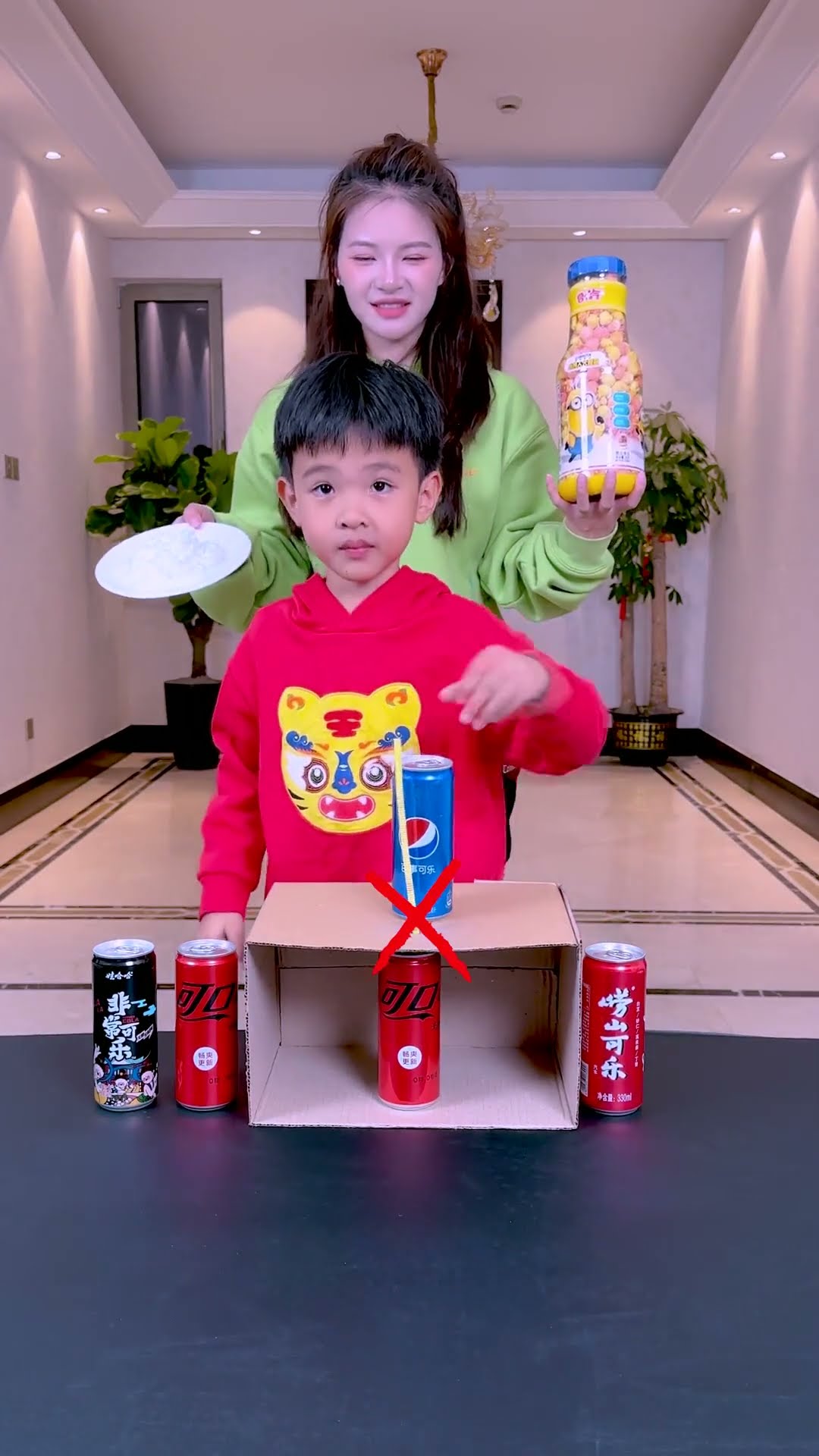 Guess The Coke Flavor Challenge, So Exciting#Funnyfamily#Partygames#Shorts#Challenge