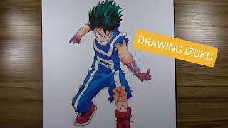 رسم ميدوريا خطوة بخطوة/Drawing IZUKU MIDORIA step by step