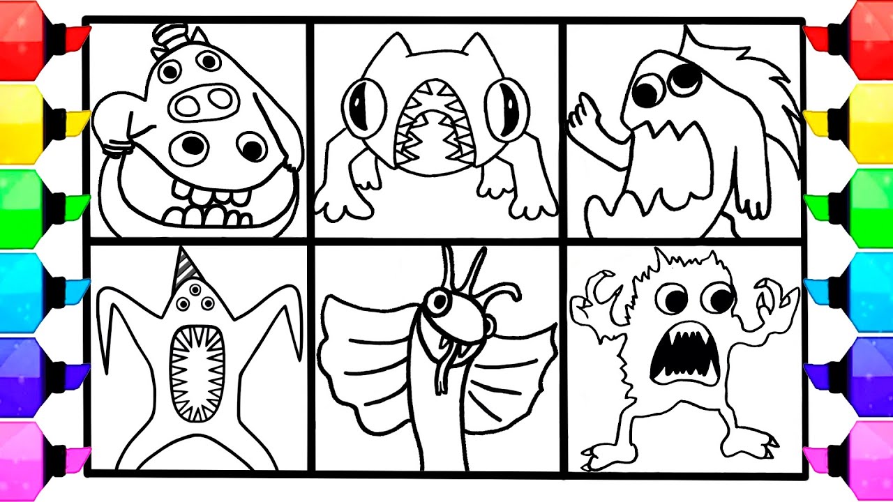 Garten Of Banban Chapter 3 New Coloring pages / How to Color All New  Monsters / Cartoon - On & On 