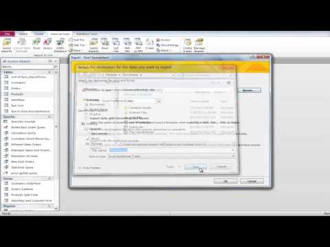 Как экспортировать файл в Excel из Microsoft Access