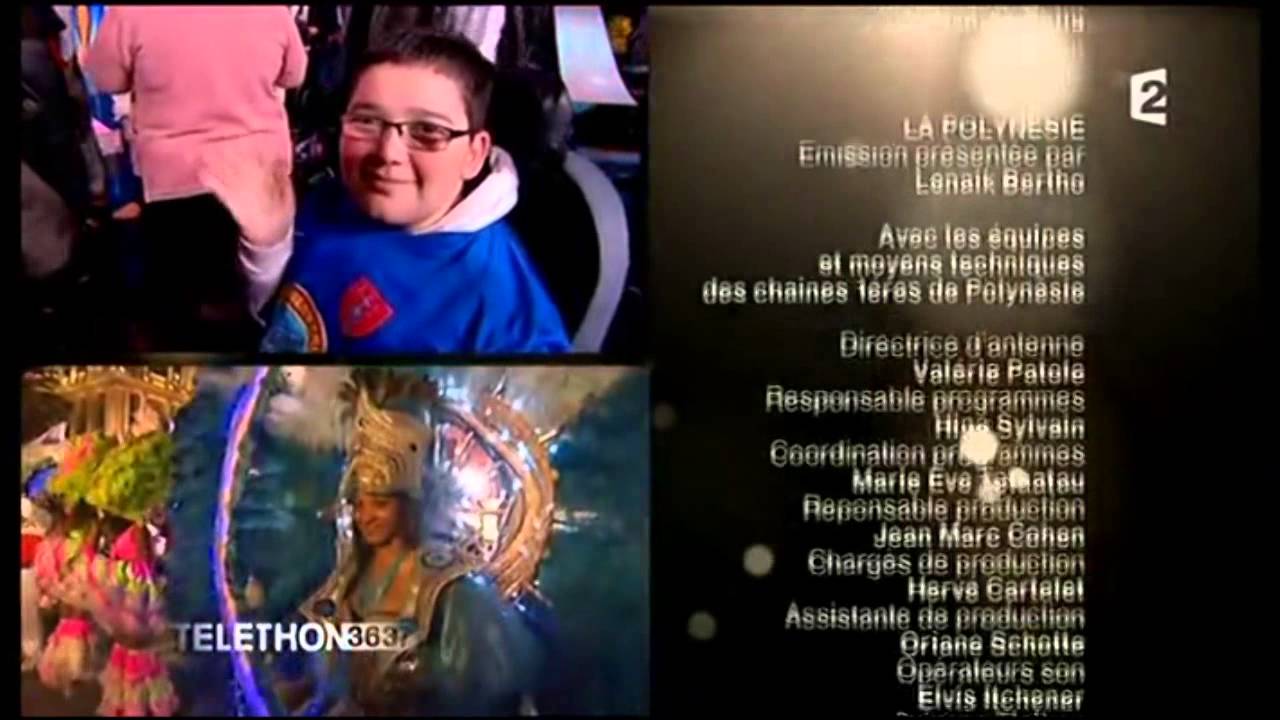 France 2 - Générique de fin de la 26ème édition du Téléthon (2012)