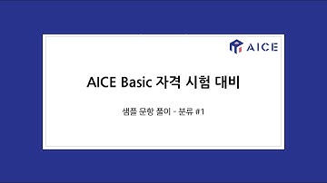 AICE BASIC 샘플문항 분류 #1