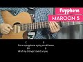 Payphone   maroon 5  easy guitar tutorial with chords lyrics  guitar play along