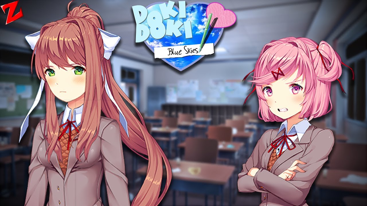 Natsuki CG - DDLC Blue Skies Mod  Doki Doki Literature Club! Amino