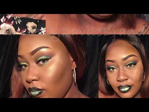 Jamaican Black: Makeup Tutorial with Green and Black.