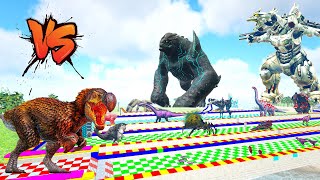 Dodo Rex Deathrun Vs Kiryu X Godzilla and Brachiosaurus in Ark Dinosaurs Park