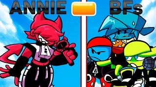 Friday Night Funkin - VS Minus Annie | CUTSCENES + All BFs (FNF Minus Mod Hard/FNF Minus Version)