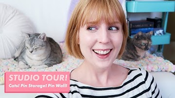 STUDIO TOUR | Enamel Pin Inventory Organization, Pin Collection, Sailor Moon, Harry Potter and more!