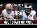 Must Start Or Avoid Running Backs | Every Week 9 Matchup! | 2021 Fantasy Football Advice