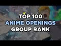 Top 100 Anime Openings [Group Rank]
