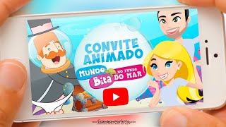 Convite animado Bita no Fundo do Mar Grátis @fazendoanossafestaoficial