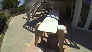 Glider wing refinish - After first coat of poly primer