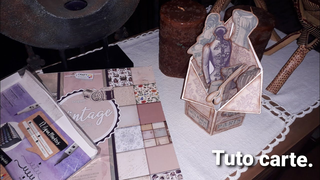 Tuto carte Tuxedo/bloc et dies cut du bloc Action/ #Astuce acétate récup.