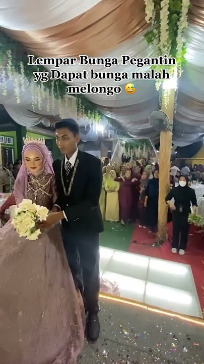 lempar bunga pengantin, yang dapet bunga malah melongo🤣