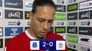 Virgil Van Dijk Post Match Interview | Everton 2-0 Liverpool