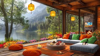 Spring Morning Jazz in a Cozy Lakeside Coffee Shop ☕ Sweet Spring Jazz Music for Work, Study, Relax