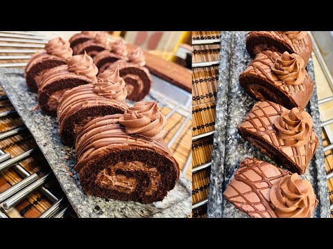 طريقة عمل سويسرول شوكولاتة المطعم مع الشيف محمد حامد 