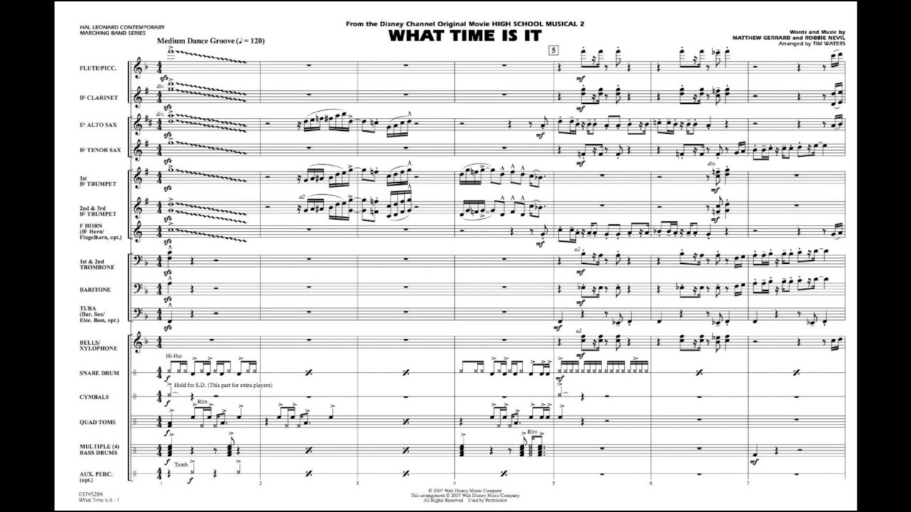 What Time Is It (from High School Musical 2) arr. Tim Waters