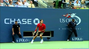 Roger Federer Moments -- "Genius" Running Forehand Smash Lob