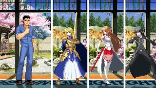 MUGEN - Такакадзу Абэ против Алиса, Асуна и Кирито (Sword Art Online)