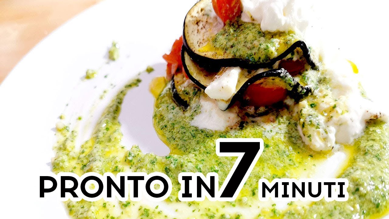 TORRETTA DI MELANZANE E BURRATA CON PESTO IN 7 MINUTI? 
