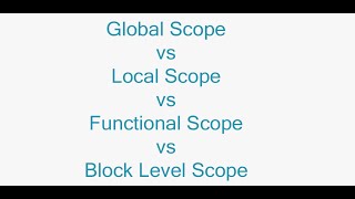 #28 - JavaScript Global vs Local vs function vs block level Scope in Telugu