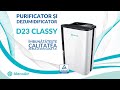 Dezumidificator si purificator AlecoAir D23 CLASSY, 23 L/ zi, Functie Uscare Rufe, Ionizare, HEPA