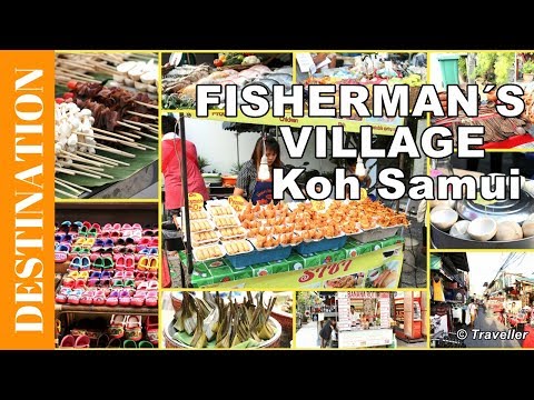 FISHERMAN´S VILLAGE Thai Food Night Market - Friday Night Market on Koh Samui Island in Thailand