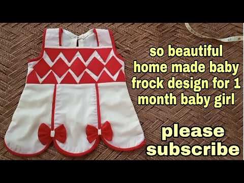 1 month baby frock design