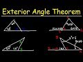 Exterior Angle Theorem For Triangles, Practice Problems - Geometry