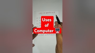 Basic Uses of Computer | Seven uses of computer | five uses of computer #computereducation  #shorts