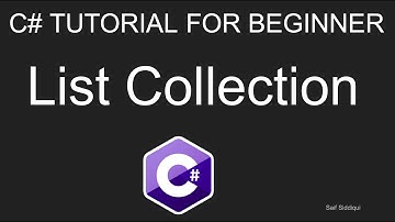 C# programming tutorial Beginners #11:  lists Collection Class | C Sharp Tutorial