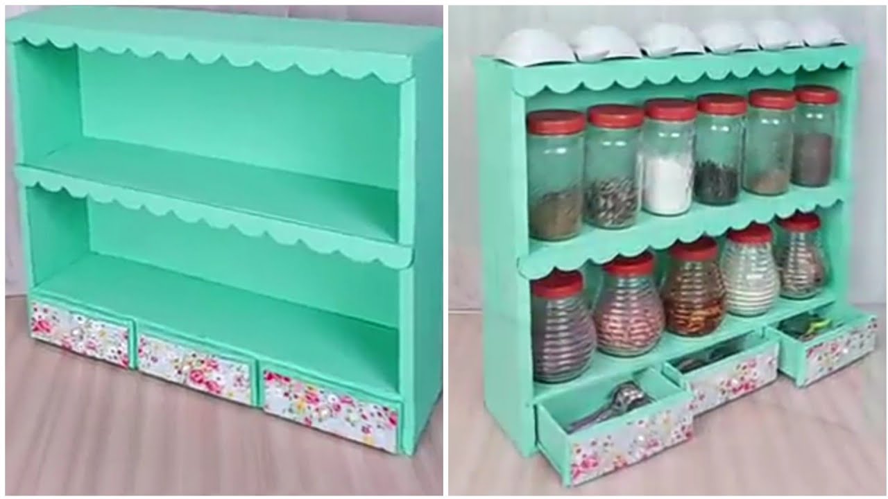 طريقة عمل رفوف مطبخ .. طريقة سهلة وبسيطة والشكل تحفة