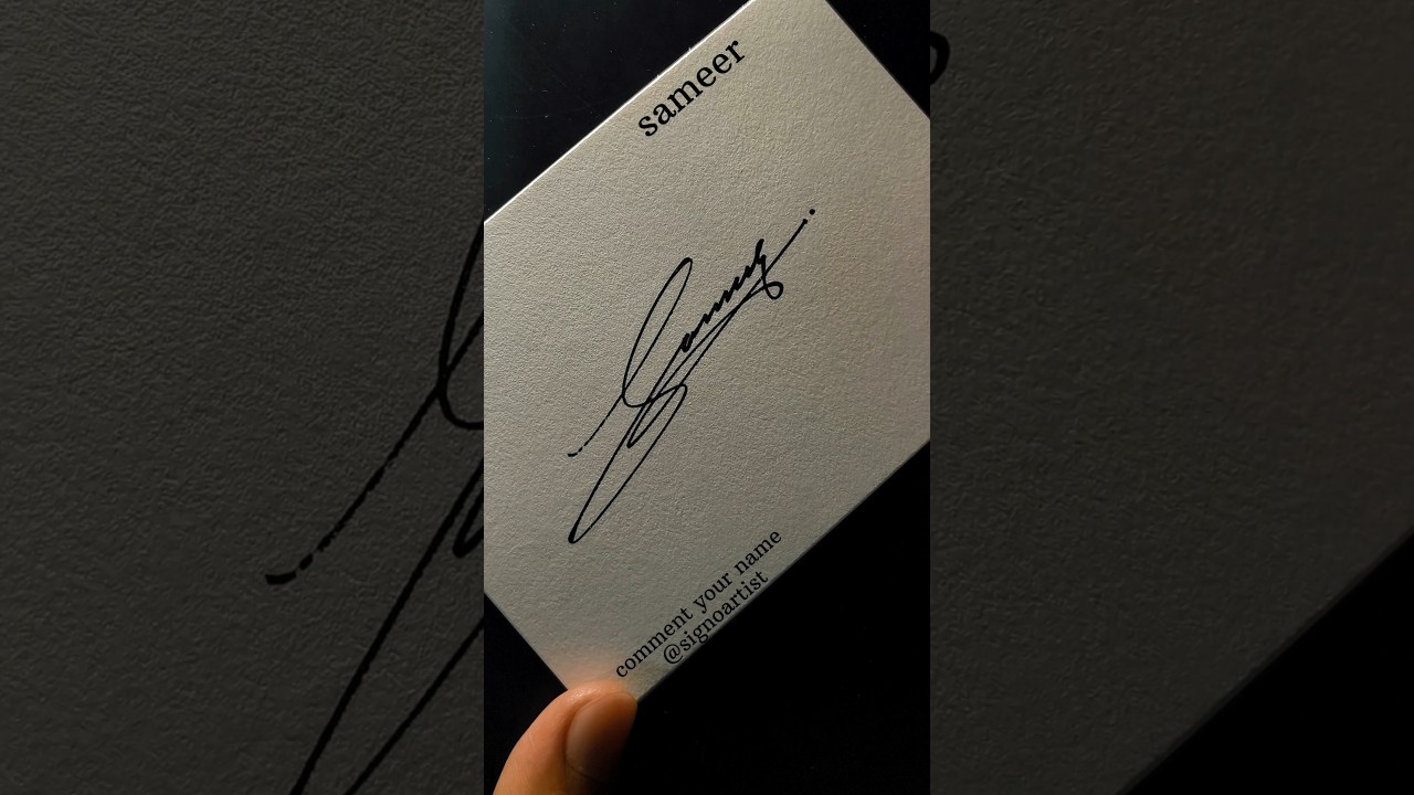 Sameer name signature style 