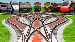 Today All Express Trains Crossing At Bumpy📵 Curves Railroad Tracks || Run From X Curves  screenshot 5
