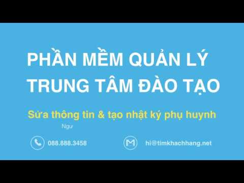 Video Phần mềm quản lý trung tâm tiếng anh, trường học - YouTube